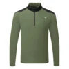 Mizuno Winter Breeze 1/4 Zip Golf Sweater 2 Mizuno Winter Breeze 1/4 Zip Golf Sweater -FootJ Golf Club Shop Mizuno AW22 Winter Breeze 1 4 Zip 52GA2506 39 SWMIZ050 M Olive Black Front