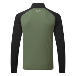 Mizuno Winter Breeze Bloc 1/4 Zip Golf Sweater 7 Mizuno Winter Breeze Bloc 1/4 Zip Golf Sweater -FootJ Golf Club Shop Mizuno AW22 Winter Breeze Bloc 1 4 Zip 52GA2504 39 SWMIZ047 L Olive Black Back