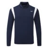 Mizuno Quick Dry Breeze Elite 1/4 Zip Golf Sweater -FootJ Golf Club Shop Mizuno SS22 Breeze Elite 1 4 Zip Sweater 52GC2001 14 Code SWMIZ041 M Deep Navy Front