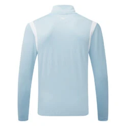 Mizuno Quick Dry Breeze Elite 1/4 Zip Golf Sweater 7 Mizuno Quick Dry Breeze Elite 1/4 Zip Golf Sweater -FootJ Golf Club Shop Mizuno SS22 Breeze Elite 1 4 Zip Sweater 52GC2001 19 Code SWMIZ042 M Light Blue Back