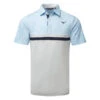 Mizuno Quick Dry Hazard ST Golf Polo Shirt -FootJ Golf Club Shop Mizuno SS22 Quick Dry Hazard ST Polo 52GA2008 19 Code SHMIZ133 M Light Blue Front