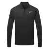 Nike Dry Victory Solid Long Sleeve Golf Polo Shirt 2 Nike Dry Victory Solid Long Sleeve Golf Polo Shirt -FootJ Golf Club Shop Nike Golf AW22 Dri Fit Victory Solid Long Sleeve Shirt DN2344 010 SHNIK815 S Black White Front