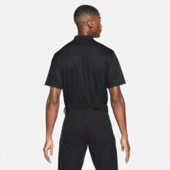Nike Dry Victory Colourblock Golf Polo Shirt 13 Nike Dry Victory Colourblock Golf Polo Shirt -FootJ Golf Club Shop Nike SS22 Dry Victory Colourblock Golf Polo Shirt DH0845 010 M Black White Smoke Grey model 3