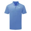 Nike Dry Victory Solid Golf Polo Shirt 2 Nike Dry Victory Solid Golf Polo Shirt -FootJ Golf Club Shop Nike SS22 Dry Victory Solid Golf Polo Shirt DH0822 412 M SHNIK780 University Blue White Front