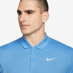 Nike Dry Victory Solid Golf Polo Shirt 12 Nike Dry Victory Solid Golf Polo Shirt -FootJ Golf Club Shop Nike SS22 Dry Victory Solid Golf Polo Shirt DH0822 412 M SHNIK780 University Blue White model 2