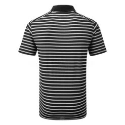 Nike Dry Victory Stripe Golf Polo Shirt -FootJ Golf Club Shop Nike SS22 Dry Victory Stripe Golf Polo Shirt DH0829 010 M Black White Back