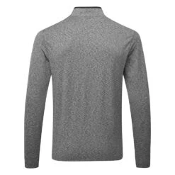 Nike Dry Victory Heather 1/2 Zip Golf Sweater -FootJ Golf Club Shop Nike SS22 Victory Heather 1 2 Zip Golf Sweater Black Black White DH1261 010 SWNIK247 M Back