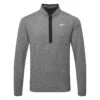 Nike Dry Victory Heather 1/2 Zip Golf Sweater -FootJ Golf Club Shop Nike SS22 Victory Heather 1 2 Zip Golf Sweater Black Black White DH1261 010 SWNIK247 M Front