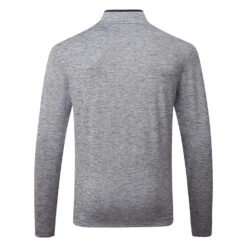 Nike Dry Victory Heather 1/2 Zip Golf Sweater -FootJ Golf Club Shop Nike Victory Heather 1 2 Zip Golf Sweater Obsidian Black DH1261 451 SWNIK257 Back