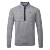 Nike Dry Victory Heather 1/2 Zip Golf Sweater -FootJ Golf Club Shop Nike Victory Heather 1 2 Zip Golf Sweater Obsidian Black DH1261 451 SWNIK257 Front