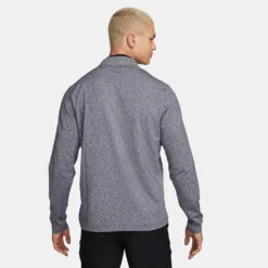 Nike Dry Victory Heather 1/2 Zip Golf Sweater -FootJ Golf Club Shop Nike Victory Heather 1 2 Zip Golf Sweater Obsidian Black DH1261 451 SWNIK257 Model 3