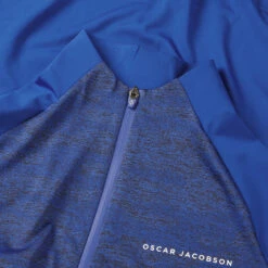 Oscar Jacobson Lexington 1/4 Zip Golf Sweater 6 Oscar Jacobson Lexington 1/4 Zip Golf Sweater -FootJ Golf Club Shop Oscar Jacobson AW22 Lexington Midlayer OJTOP0099 SWOSC202 S Electric Detail
