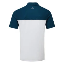 Oscar Jacobson Dodman Golf Polo Shirt -FootJ Golf Club Shop Oscar Jacobson SS22 Dodman Polo Shirt OJTS0032 Code SHOSC183 M White Aqua Back
