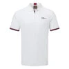 Oscar Jacobson Durham Tour Golf Polo Shirt -FootJ Golf Club Shop Oscar Jacobson SS22 Durham Tour Polo Shirt OJTS0033 Code SHOSC186 M White Navy Front
