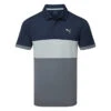 Puma Cloudspun Highway Golf Polo Shirt -FootJ Golf Club Shop PUMA SS22 Cloudspun Highway Golf Polo Shirt Code 532972 02 SHPUM576 M Navy Blazer Quiet Shade Front