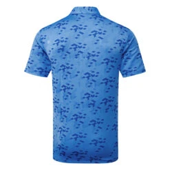 Ping Rae Golf Polo Shirt -FootJ Golf Club Shop Ping AW22 Rae Performance Polo Shirt PO3523 433 SHPIN322 French Blue Back