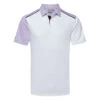 Ping Mack Golf Polo Shirt -FootJ Golf Club Shop Ping SS23 Mack Polo Shirt P03576 WCL9 SHPIN342 White Cool Lilac Multi Front