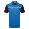 Ping Morten Golf Polo Shirt 2 Ping Morten Golf Polo Shirt -FootJ Golf Club Shop Ping SS23 Morten Polo Shirt P03575 DN90 SHPIN351 Danube Navy Multi Front