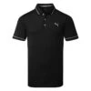 Puma Cloudspun Monarch Golf Polo Shirt 2 Puma Cloudspun Monarch Golf Polo Shirt -FootJ Golf Club Shop Puma AW22 Cloudspun Monarch Polo 530991 01 SHPUM642 Black Heather High Rise Front