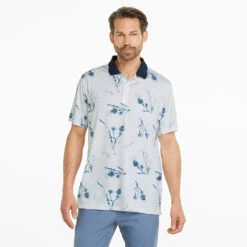 Puma MATTR Lowlands Golf Polo Shirt -FootJ Golf Club Shop Puma AW22 Mattr Lowlands Polo 535453 01 SHPUM636 Bright White Navy Blazer S Model 1