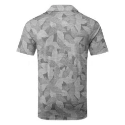 Puma Cloudspun Leaflet Golf Polo Shirt -FootJ Golf Club Shop Puma SS22 Cloudspun Leaflet Polo 535445 01 SHPUM652 Quiet Shade Heather back