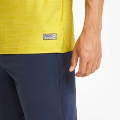 Puma EGW Cloudspun Pushcart Pocket Golf Polo Shirt -FootJ Golf Club Shop Puma SS22 EGW Cloudspun Pushcart Pocket Tee Shirt 599275 05 Code SHPUM568 M Bamboo Heather Model 2