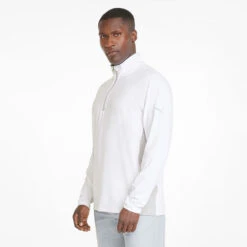 Puma Gamer 1/4 Zip Golf Popover -FootJ Golf Club Shop Puma SS22 Gamer 1 4 Zip Sweater 599127 02 Code SWPUM230 M Bright White model 1