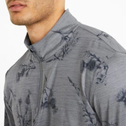 Puma Cloudspun Lowlands 1/4 Zip Golf Popover -FootJ Golf Club Shop Puma Cloudspun Lowlands 1 4 Zip Golf Popover Quiet Shade Heather 537067 02 SWPUM258 Model 2