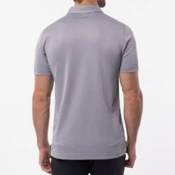 TravisMathew Private Dock Golf Polo Shirt 13 TravisMathew Private Dock Golf Polo Shirt -FootJ Golf Club Shop Travis Mathew SS21 Private Dock Golf Polo Shirt 1MW149 SHTRA054 M Heather Medium Grey Model 3