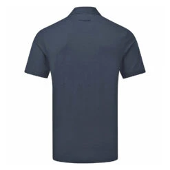 TravisMathew The Heater Golf Polo Shirt Black -FootJ Golf Club Shop Travis Mathew SS21 The Heater Golf Polo Shirt 1MW395 Code SHTRA036 M Vintage Indigo Black Back