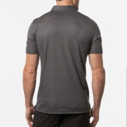 TravisMathew Two Hour Delay Golf Polo Shirt -FootJ Golf Club Shop Travis Mathew SS21 Two Hour Delay Polo Shirt 1MV108 Code SHTRA033 M Heather Dark Grey Model 3