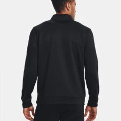 Under Armour Fleece 1/4 Zip Golf Sweater -FootJ Golf Club Shop Under Armour AW22 1 4 Zip Sweater 1373358 001 SWUND171 XL Black Black Model 3