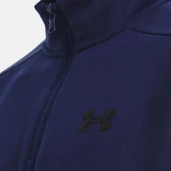 Under Armour Fleece 1/4 Zip Golf Sweater -FootJ Golf Club Shop Under Armour AW22 1 4 Zip Sweater 1373358 410 SWUND174 XXL Midnight Navy Black Model 2