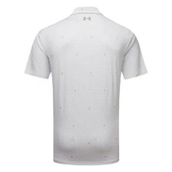 Under Armour Playoff 2.0 Flag Print Golf Polo Shirt -FootJ Golf Club Shop Under Armour AW22 Playoff 2.0 Flag Print Polo Shirt 1327037 146 SHUND301 L White Halo Gray Steel Back