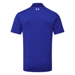 Under Armour Playoff 2.0 Hollen Stripe Golf Polo Shirt -FootJ Golf Club Shop Under Armour AW22 Playoff 2.0 Hollen Stripe Polo Shirt 1327037 489 SHUND298 Bauhaus Blue Versa Blue Oxford Blue Back