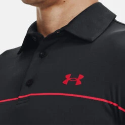 Under Armour Playoff 2.0 Low Round Golf Polo Shirt -FootJ Golf Club Shop Under Armour Playoff 2 0 Low Round Golf Polo Shirt SHUND295 Black Steel Bolt Red Model 2