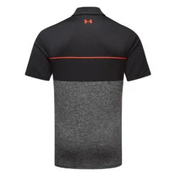 Under Armour Playoff 2.0 Low Round Golf Polo Shirt -FootJ Golf Club Shop Under Armour Playoff 2 0 Low Round Golf Polo Shirt SHUND295 Black Steel Bolt Red back