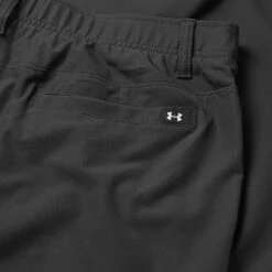 Under Armour Drive Slim Taper Golf Pants -FootJ Golf Club Shop Under Armour SS22 Drive Slim Taper Golf Pants Black Halo Gray 1364410 001 TRUND064 Detail
