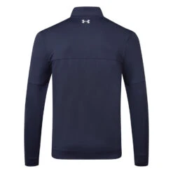 Under Armour Storm HZ 1/2 Zip Golf Sweater -FootJ Golf Club Shop Under Armour SS23 Storm Midlayer HZ Sweater 1377398 410 SWUND196 S Midnight Navy Midnight Navy Halo Grey Back